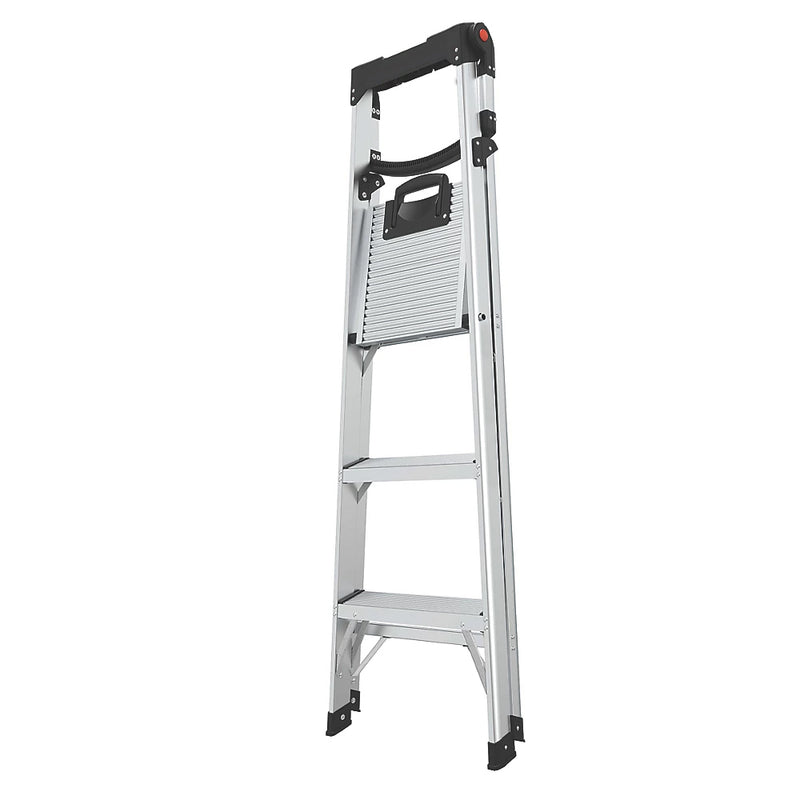 Premium Aluminium Lightweight 3-Step Platform Ladder With Handrail - 1.5m