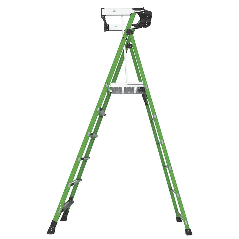 Premium Grade Fibreglass 6-Step Platform Step Ladder For Home Use - 2.57m