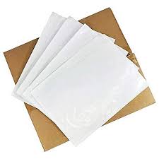 Heavy-Duty Plain Document Enclosed Wallets 1000 Pack Self-Adhesive Shipping Sleeves