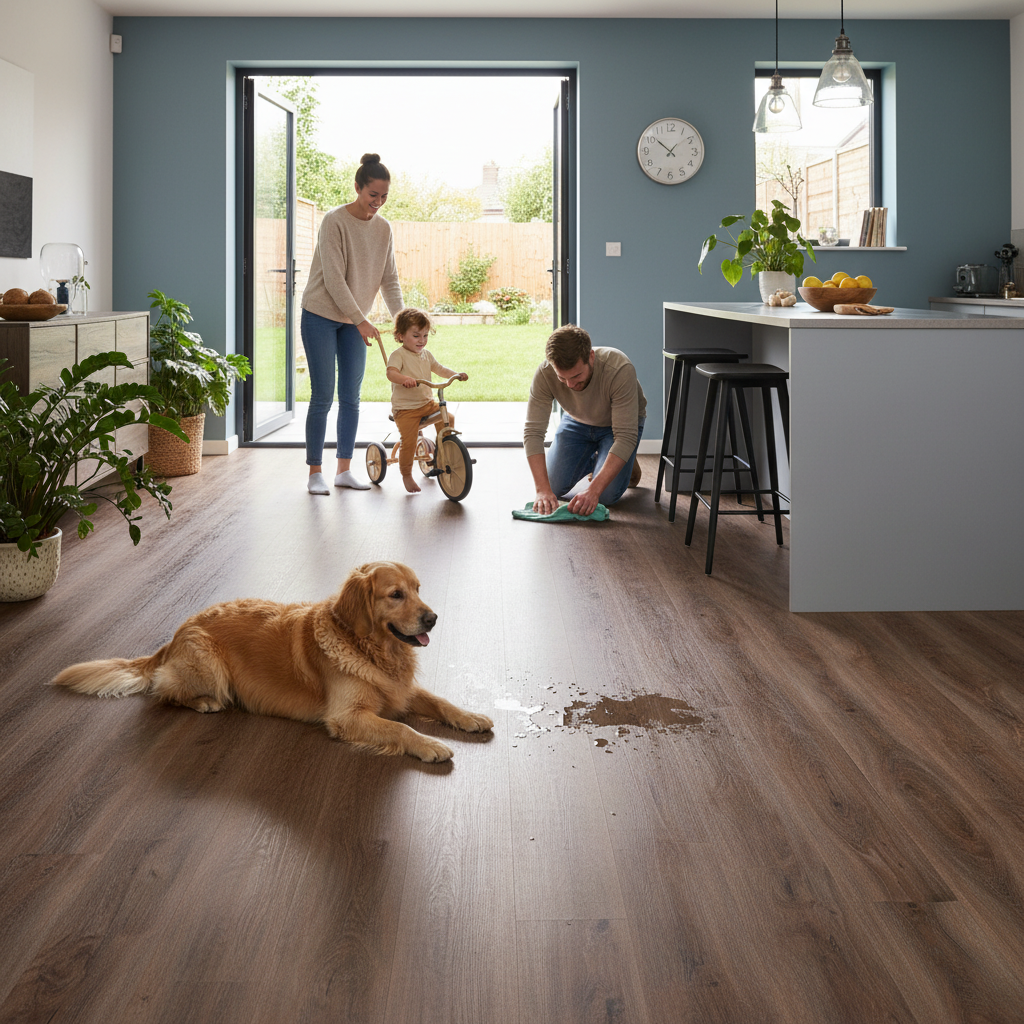 Premium 6mm Rigid Core Vinyl Flooring with Waterproof Surface and Click Fitting System for Luxurious Wood Effect Finish
