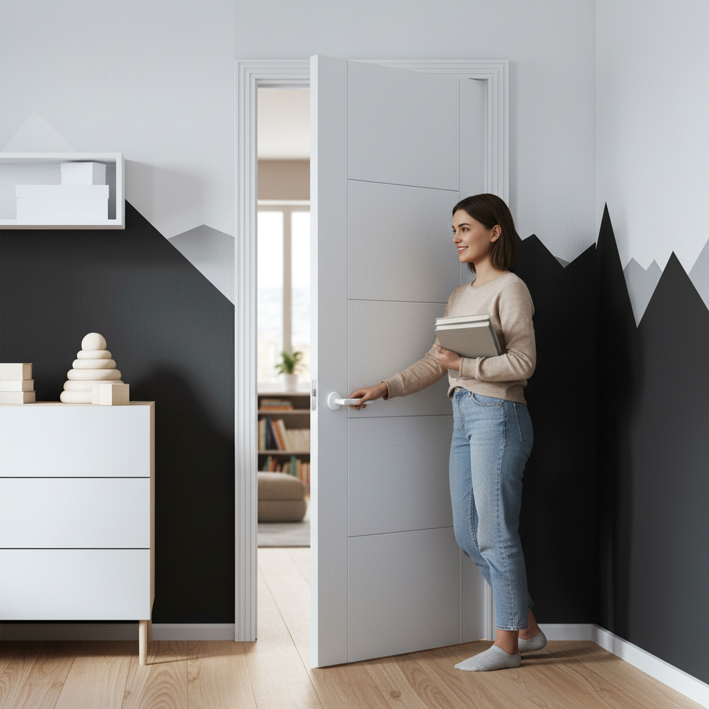 Internal White Primed Parma Door with Semi-Solid Core
