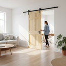 Clear Pine Internal Unfinished 6 Panel Sliding Door