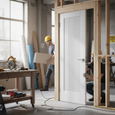 White Internal Fluted Pattern 10 Panelled Door