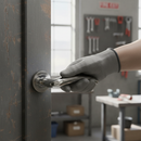 Premium Modern Door Handle with Etched Dot Pattern Design for Stylish Interiors - High-Quality Professional Grade for Industrial and Commercial App...