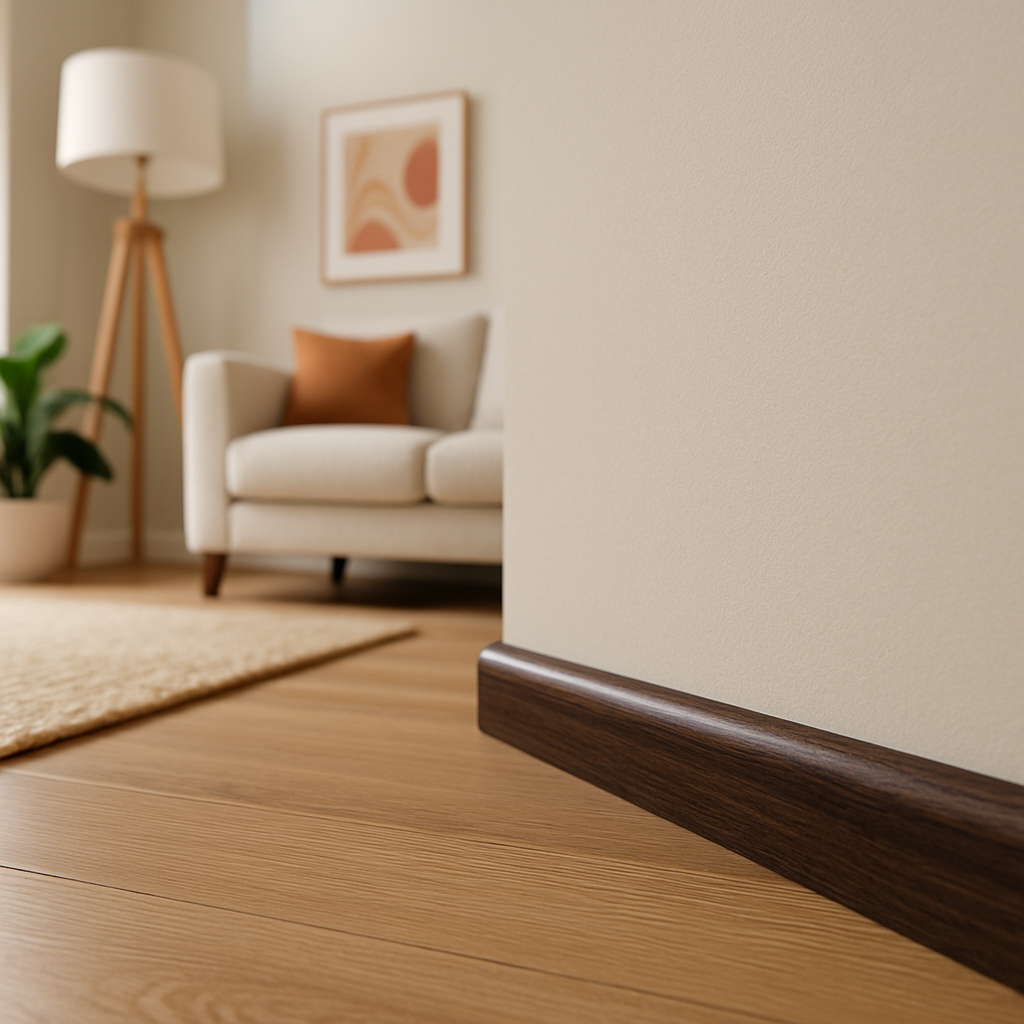 2.4m Laminate Scotia Beading in Walnut Finish