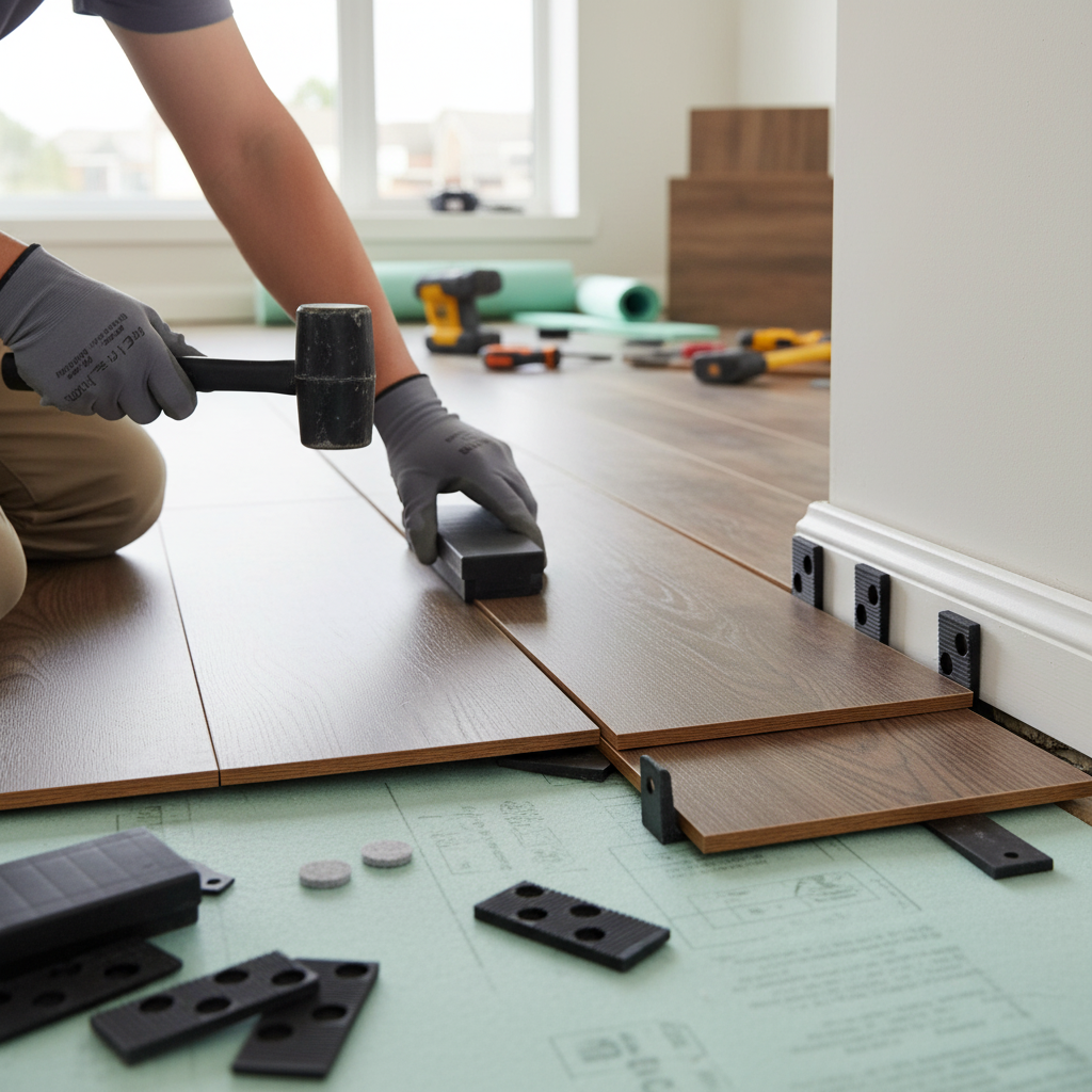 Laminate Flooring Fitting Kit - Hammering Block, Spacers,