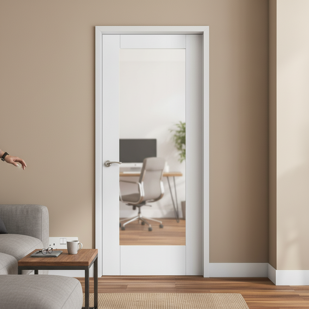 Premium Made-to-Measure Internal Door with Obscure Glass, Custom Sizes and Easy Installation