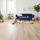 8mm Water-Resistant Laminate Flooring in Whitewashed Oak