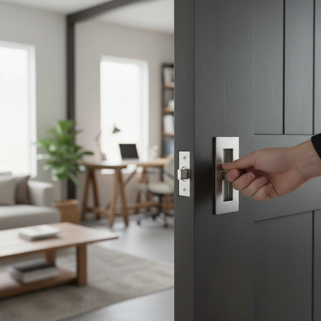 Professional Rectangular Flush Pull Handle with Satin Sta...