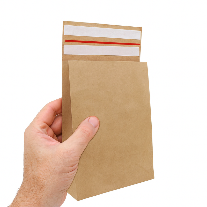 Heavy-Duty Kraft Paper Postal Bags Eco Mailing Envelopes for Clothes Textiles Gifts Recyclable Compostable Pilfer-Proof Seal