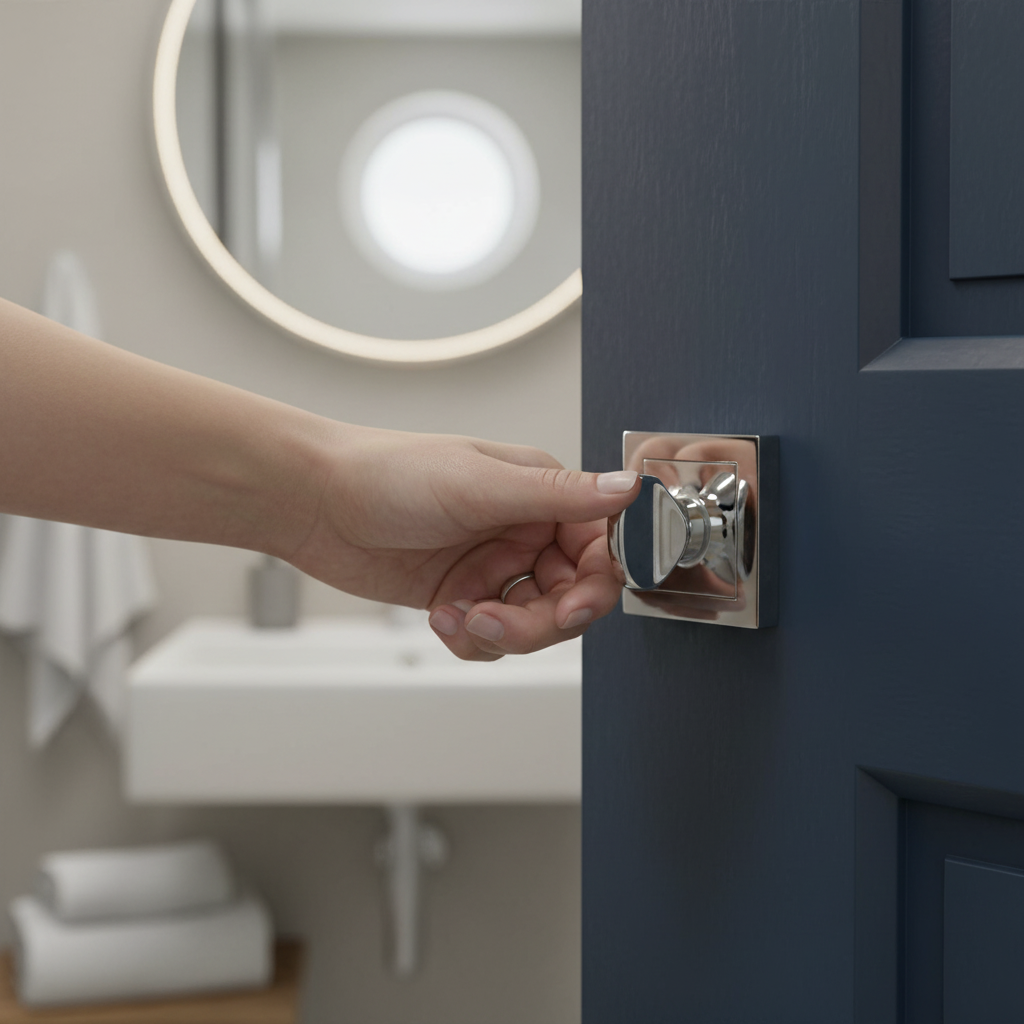 Square WC Turn and Release Set - Polished Chrome Finish