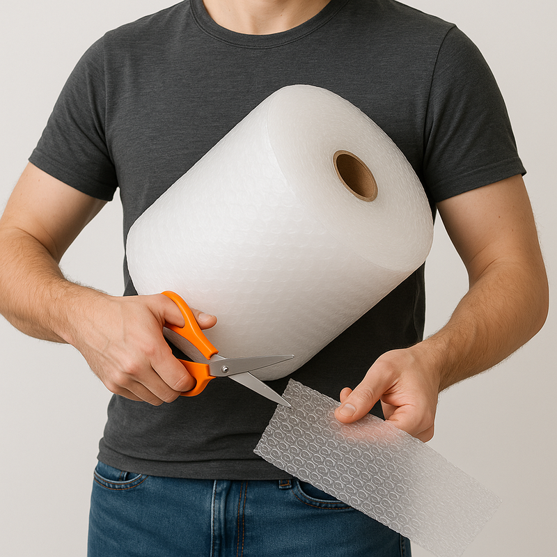 Heavy-Duty Perforated Bubble Wrap Roll Easy Tear Sheets Maximum Air Retention Long-Lasting Packing Protection