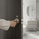 Polished Chrome & Black Nickel Bathroom Turn & Release | Privacy Lock | Internal Doors