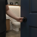 Designer Round WC Turn and Release in Matt Black Finish