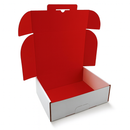 Premium Coloured Postal Boxes White Kraft Outer Vibrant Reveal High-Strength Commerce Packaging