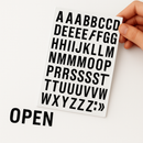 Premium 23MM Magnetic Letter Sheet A5 Black on White for Fast Clear Labelling