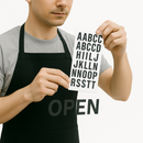 Premium 23MM Magnetic Letter Sheet A5 Black on White for Fast Clear Labelling