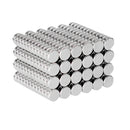 Pack of 100 Neodymium 4mm Disc Magnets Silver N35 Grade With Plastic Spacers