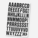 Premium 23MM Magnetic Letter Sheet A5 Black on White for Fast Clear Labelling