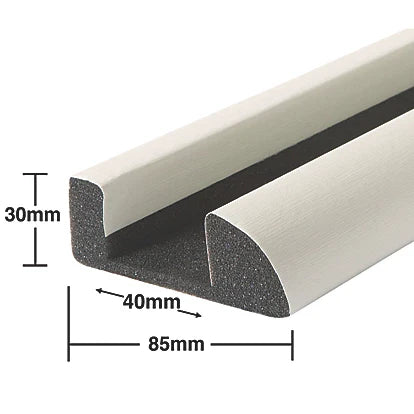 High-Durable White Foam Under Door Seal For Long Lasting Protection - 914mm