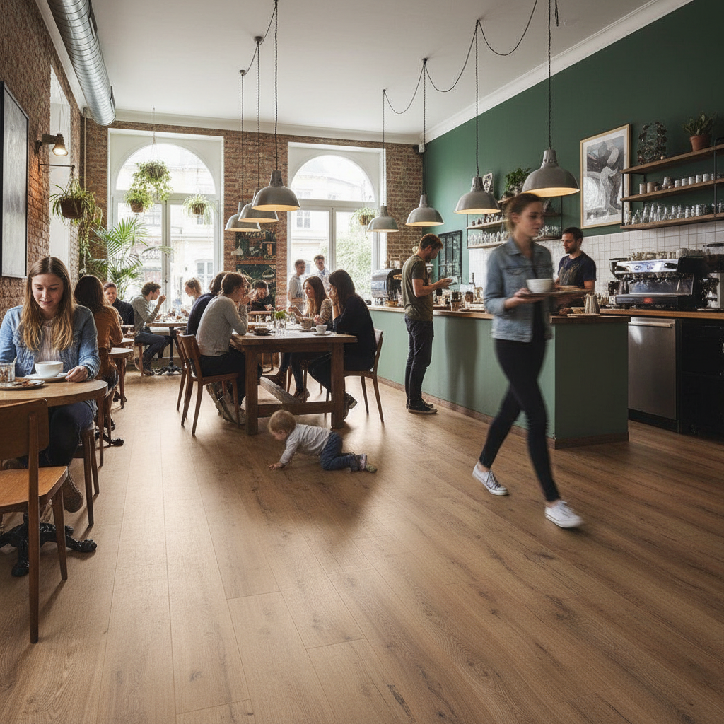 Super-Wide 8mm Laminate Flooring in Various Colors for Gr...