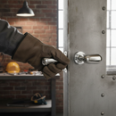 Premium Polished Chrome Designer Door Handle Lever on Round Rose for Modern Interiors