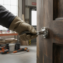 Round Lever Door Handle with Modern Curved Design