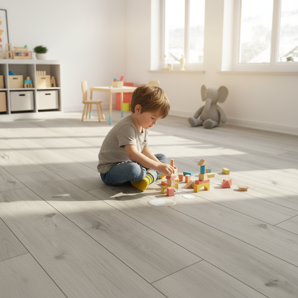5mm Embossed Purecoat Rigid Core Vinyl Flooring - Durable...
