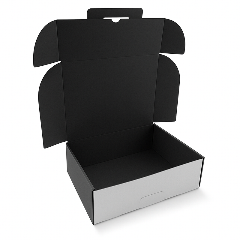 Premium Coloured Postal Boxes White Kraft Outer Vibrant Reveal High-Strength Commerce Packaging