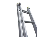 Heavy Duty Aluminum Double Extension Ladder For Industrial Applications - 6.65m