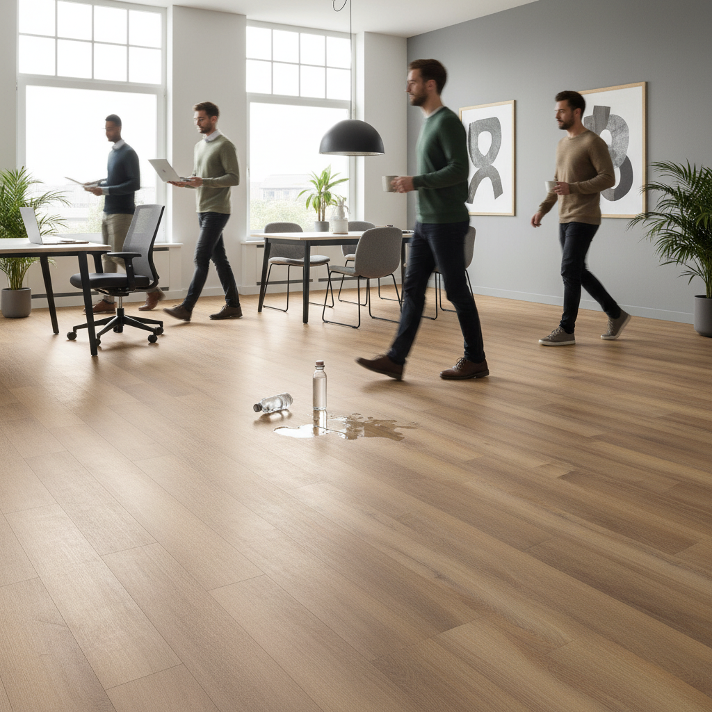 Premium Rigid Core Vinyl Flooring - Natural Oak Effect, Waterproof with 0.3mm Wear Layer and 5G-i Click Fitting System
