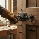 Premium Hand Forged Right Handed Cottage Door Hardware Kit with Antique Black Beeswax Finish and Smooth Functionality