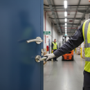 Fire Rated Lever On Round Rose Handle Set with Two-Tone C...