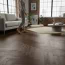 Light Brown Smoked Oak 14mm Wax Oiled Engineered Real Woo...