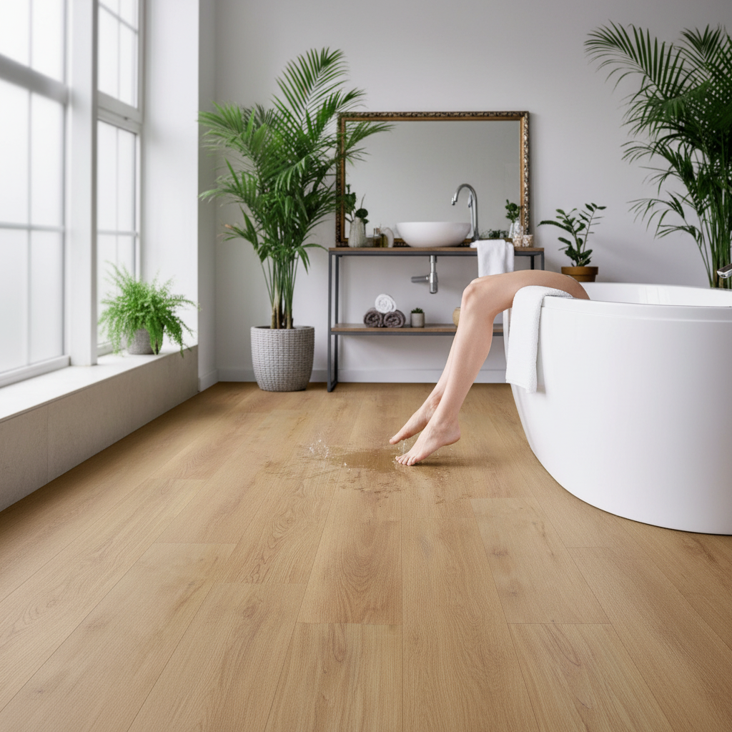 2mm UV Coated Luxury Vinyl Flooring with Oak Effect