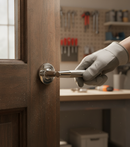 Premium Dual Finish Lever on Round Rose for Residential and Commercial Use with Comfort Grip Design