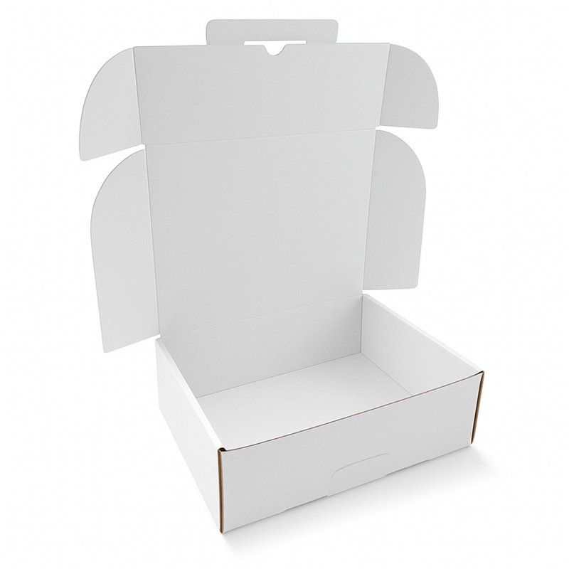 Premium Coloured Postal Boxes White Kraft Outer Vibrant Reveal High-Strength Commerce Packaging