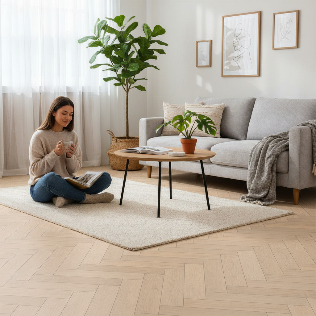 Herringbone 14mm UV Oiled Engineered Real Wood Flooring -...