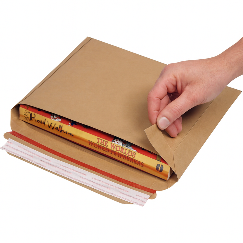 Premium 400gsm Thick Card Mailers 30mm Depth Peel Seal Red Tear Strip Professional Mailing Solution