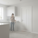 Premium Internal White FD30 Fire Door - Two Panel Design, Engineered Core, Ready for Finish