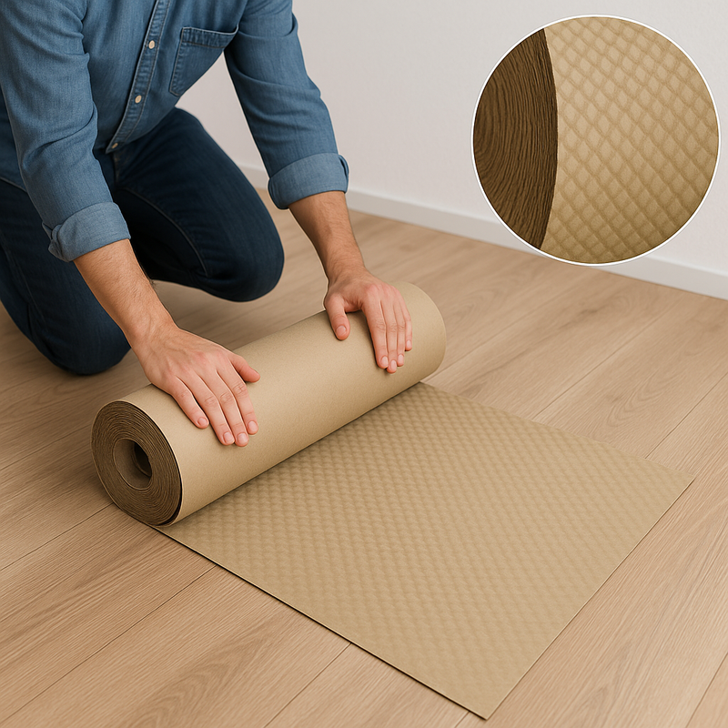 Premium Eco-Friendly Paper Bubble Wrap Sustainable Recyclable Compostable Protective Packaging Roll