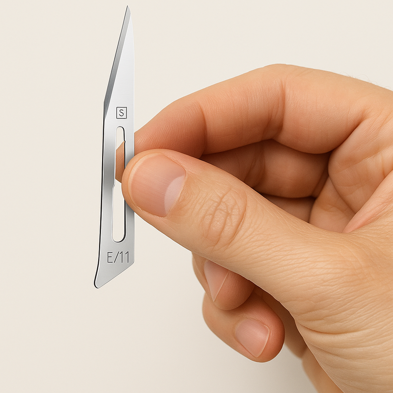 Premium Swann Morton E/11 Surgical Blades Carbon Steel Non-Sterile Box of 100 Professional Grade