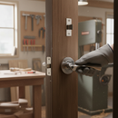 Chrome Lever On Round Rose Handle Set | Includes Hinges & Mortice Latch | Internal Doors