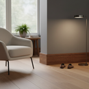 Premium Walnut Skirting Board in Shaker Style with Solid MDF Core and Real American Veneer - Fully Finished for Elegant Interiors