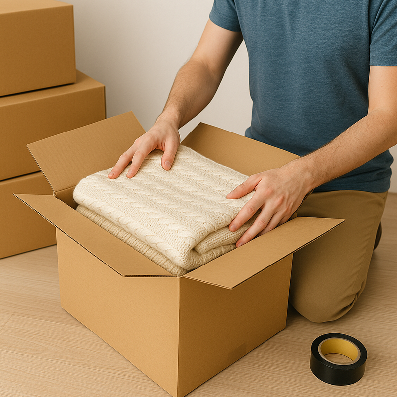 Heavy Duty Brown Packing Cartons for Storage Shipping Moving Eco-Friendly Multi-Score Design