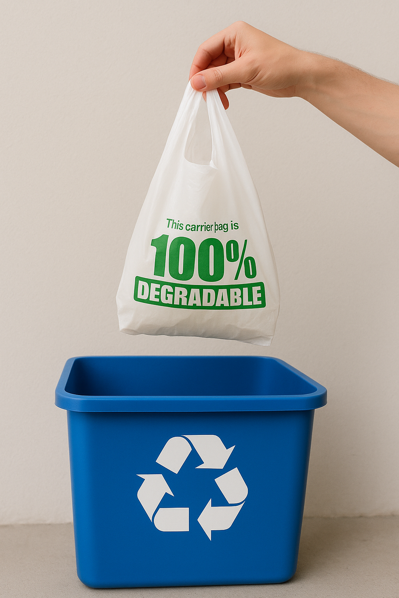 High-Performance Biodegradable Carrier Bags White Vest Design Eco Retail Grocery Packaging Solution