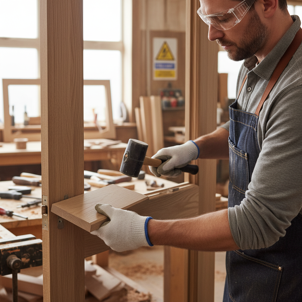 Premium Solid Oak Lock Block for Enhanced Door Strength and Stability - High-Quality Professional Grade for Industrial and Commercial Applications