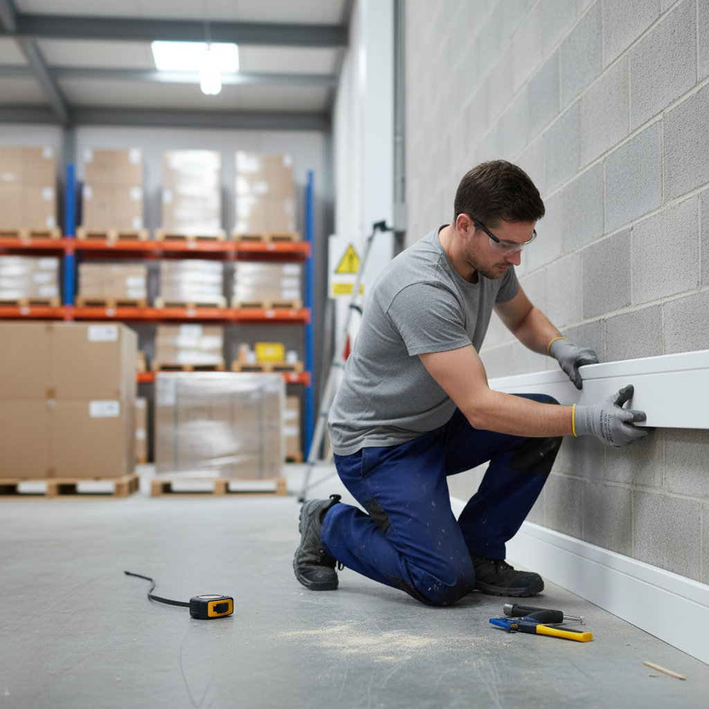 White Primed 2.4m Grooved Shaker Skirting Board - Stylish...