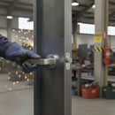 Premium Satin Chrome Round Lever Door Handle with Innovative Ecotech Finish for Enhanced Durability and Sustainability