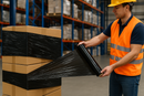 Premium Black Pallet Stretch Wrap Secure Shipments Protect Goods Warehouse Essential